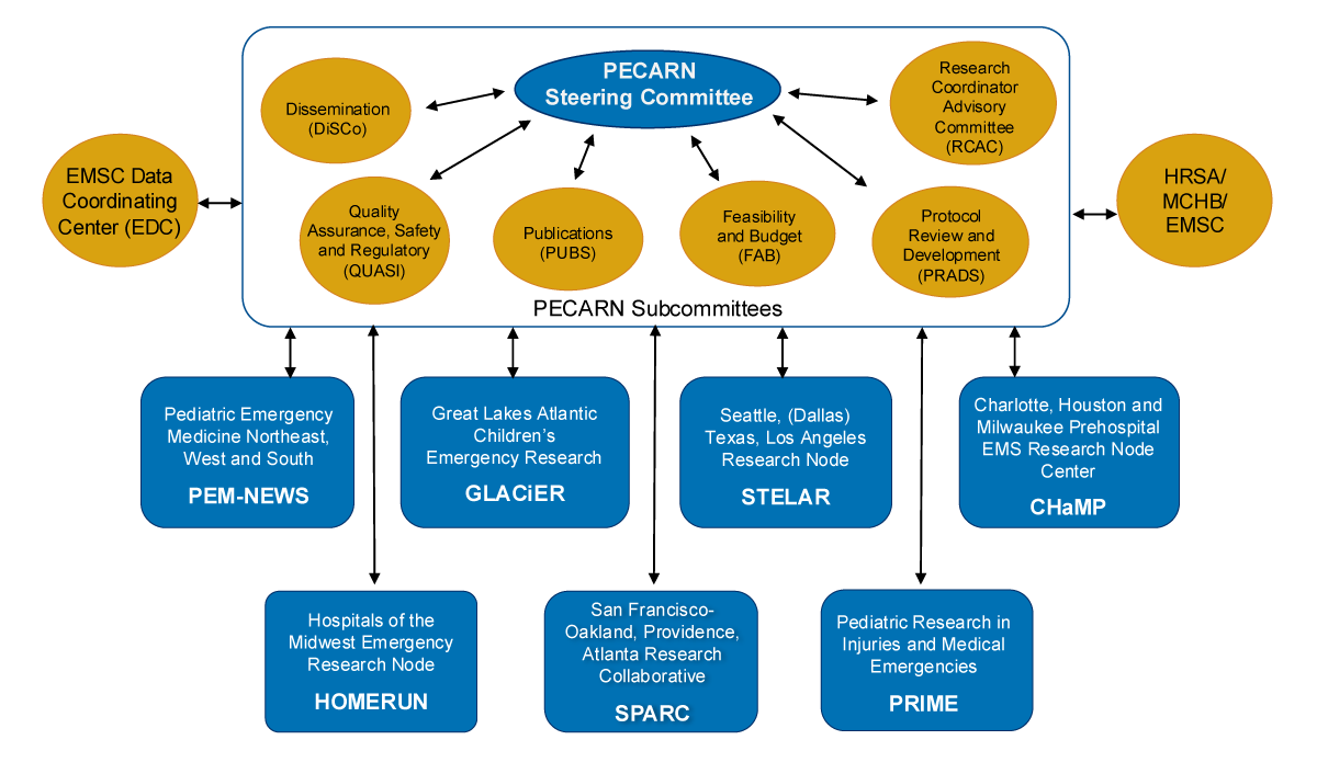 PECARN Network structure graphic (click to expand)